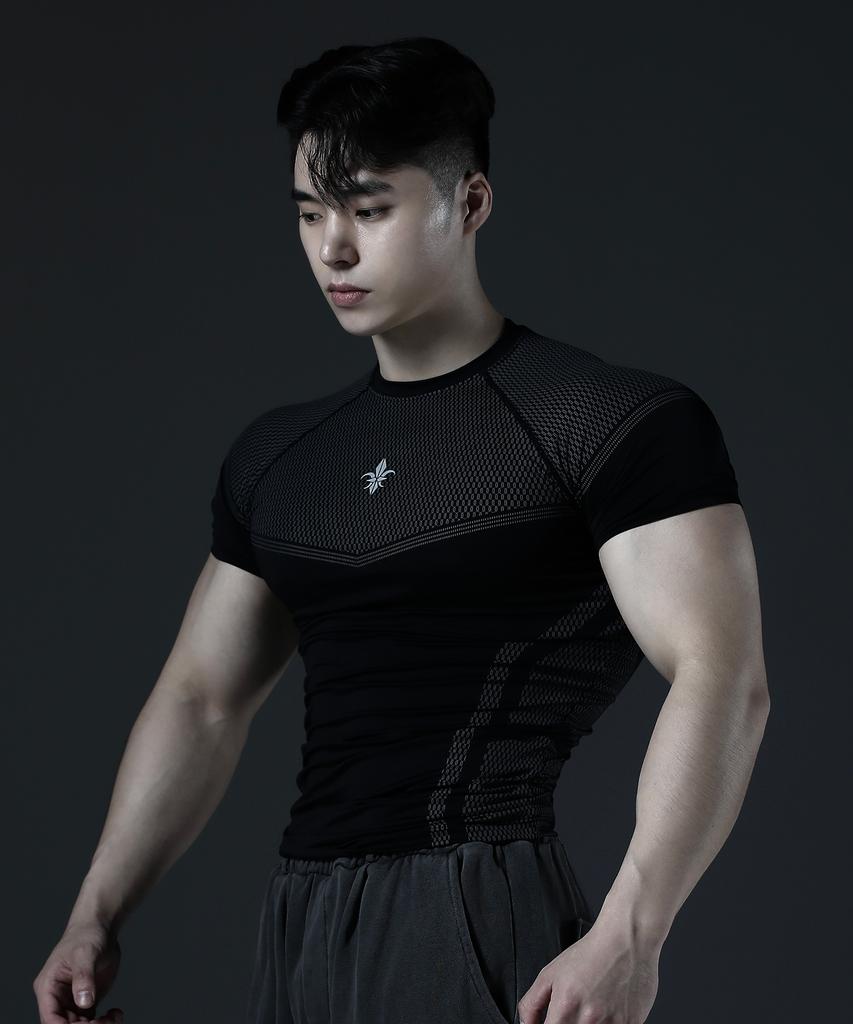 CARMID Silver Night Compression Short Sleeve [Black]