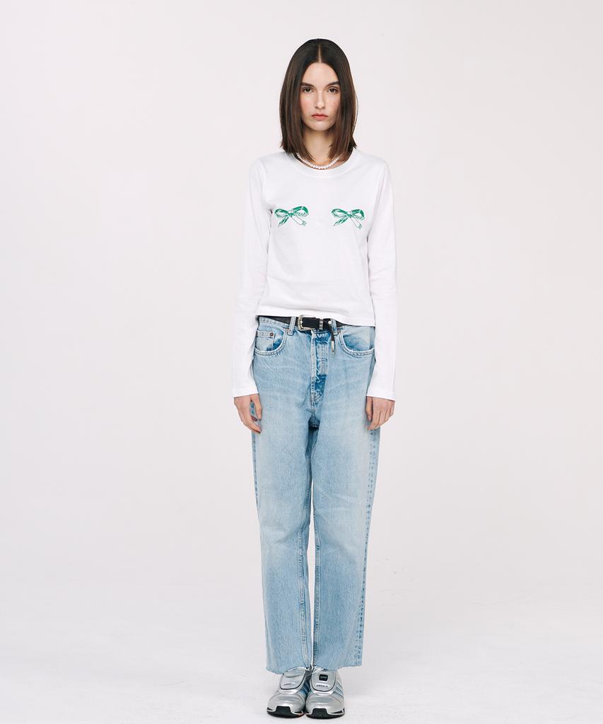 TWENTY FOUR T White Ribbon T-Shirt
