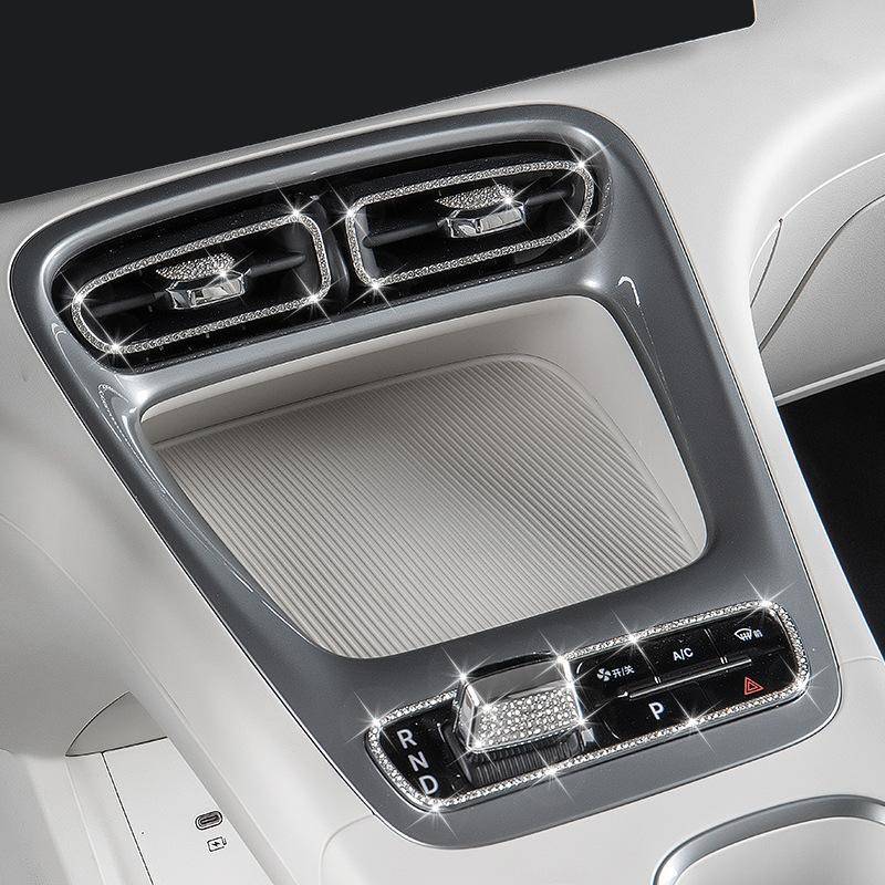 Car Interior Decorative Aluminum Alloy Crystal Sticker for Geely EX2 Starry Wish Diamond Interior of Steering Wheel Patch
