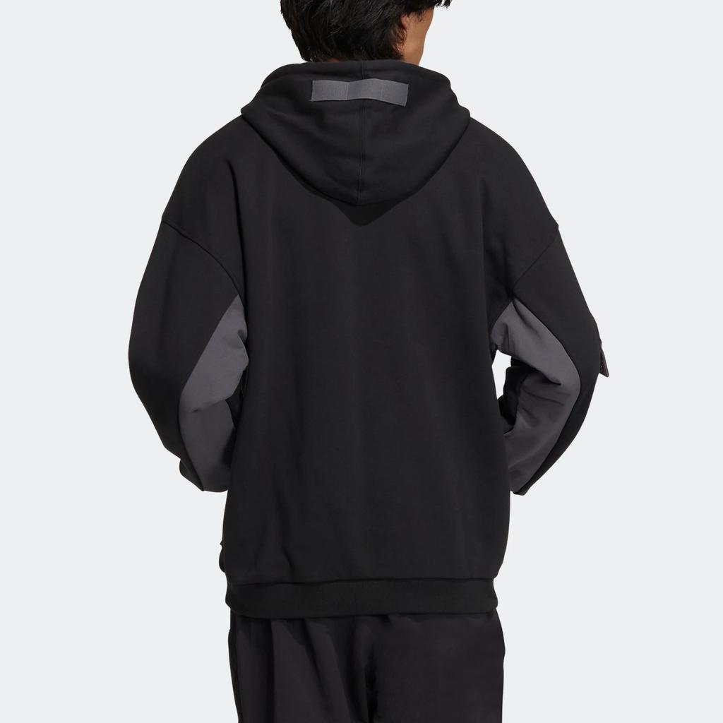 Adidas Originals Trefoil Ww Hoody Solid Print Small Logo Hoodie Long Sleeve Men Hoodie Black IC8157