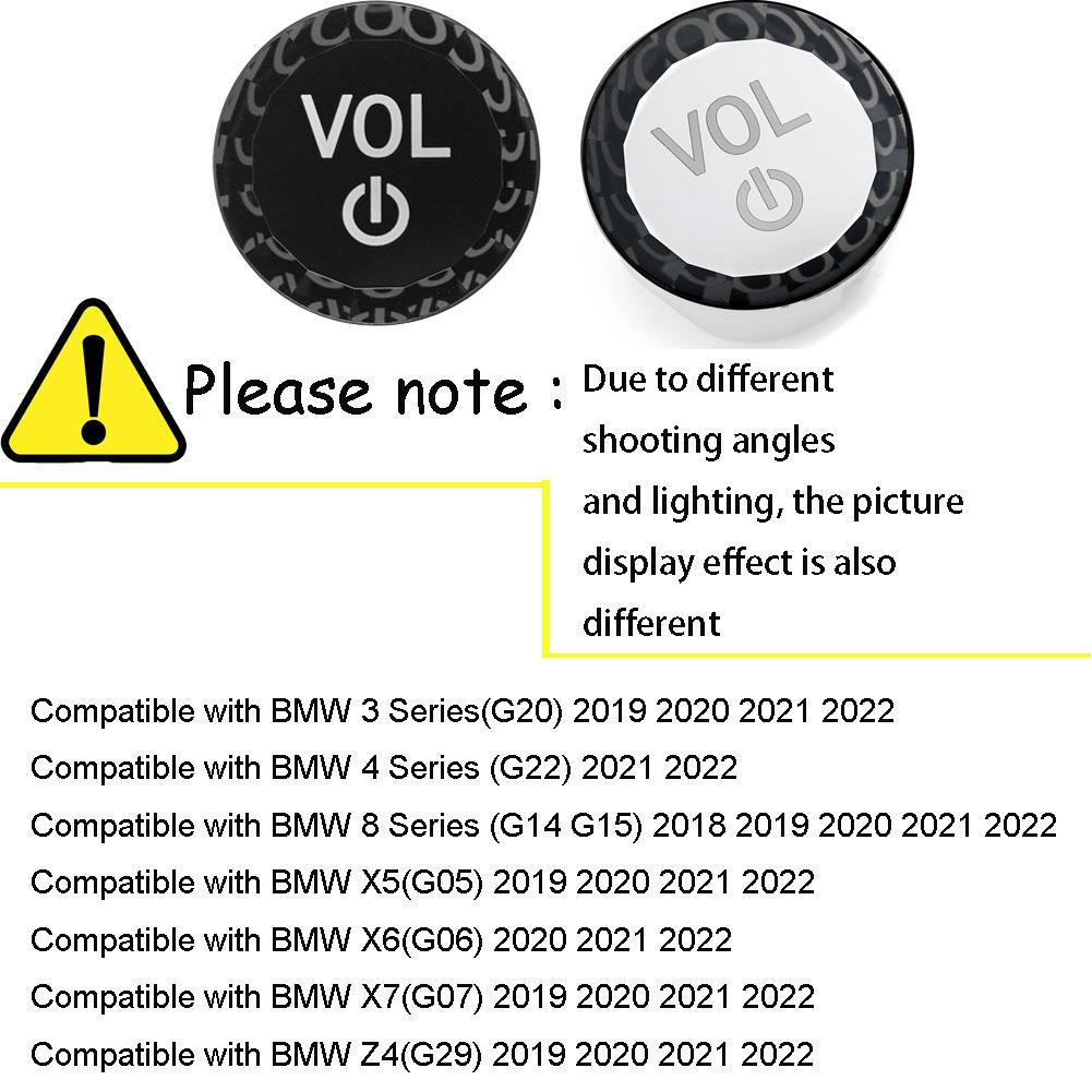 Car Volume Control Knob Button Cover Replacement Trim Fit For BMW 3 4 8 X5 X6 X7 Z4/ G20 G22 G14 G15 G05 G06 G07