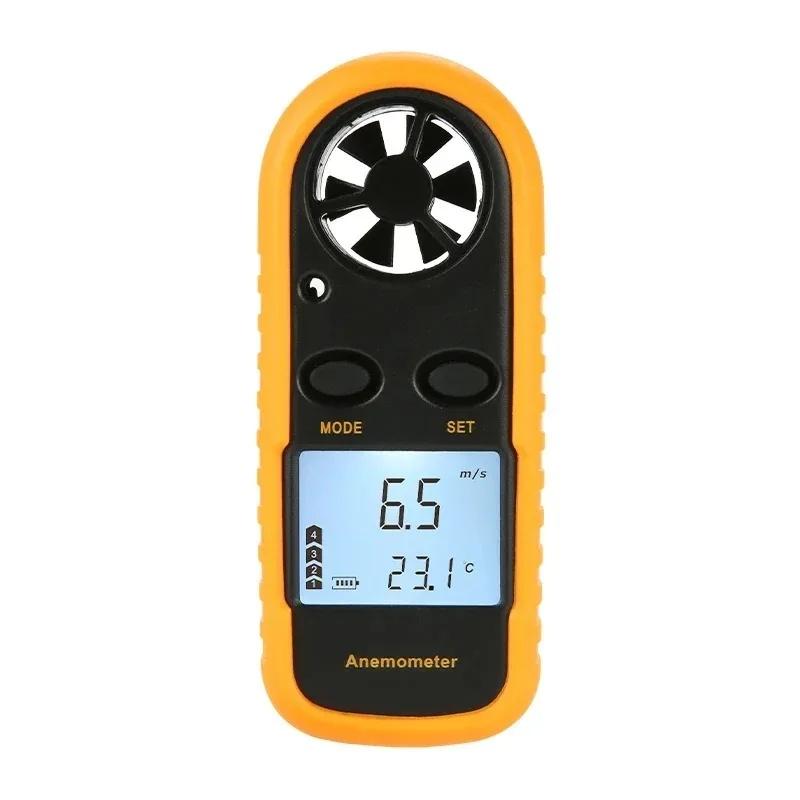 

GM816 Digital Anemometer Measuring Air Conditioning Outdoor LCD Wind Speed Temperature Volume Meter Sensing High Precision Teste