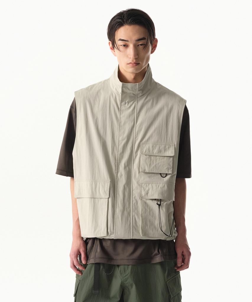 Musinsa Standard [City Leisure] Cn Multi-Pocket Vest [Dusty Cream]