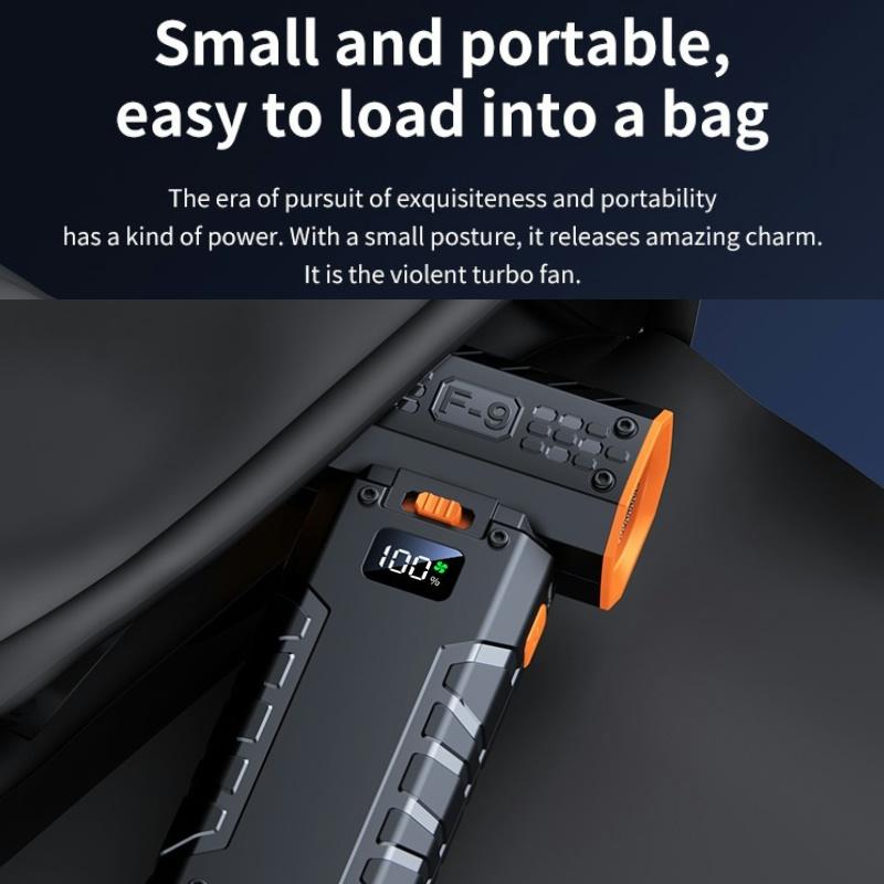 160000 RPM Mini Turbinjetvifte Elektrisk Luftstøver Justerbar Hastighet Digitalt Display Turbovifte Voldsom Blåser Oppladbar med Lys Bilrengjøring