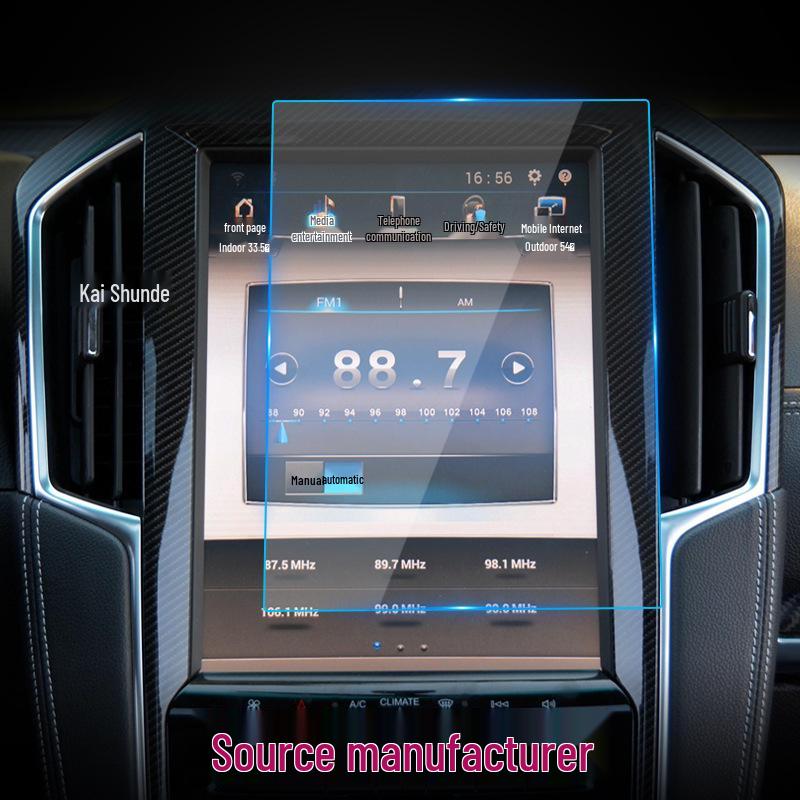 Protective Tempered Glass Screen Protector for 2019 Luxgen U6 Navigation System