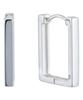 Alleun Silver 925 Square Long One-Touch Silver Ring Earrings