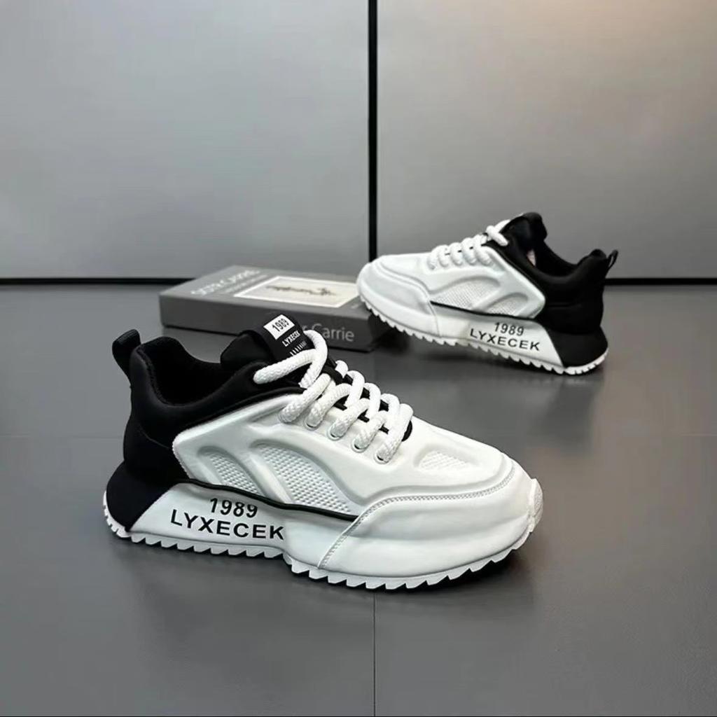 New Fashion Brand Designer Whtie Thick Bottom Casual Board Shoes for Men Flats Loafers Sports Walking Sneakers Zapatos Hombre