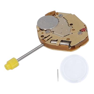 GL30 Gold Uhrwerk Quarzteile mit Batterie und Aufzugswelle Uhrwerkzubehör zum Reparieren Ersatz