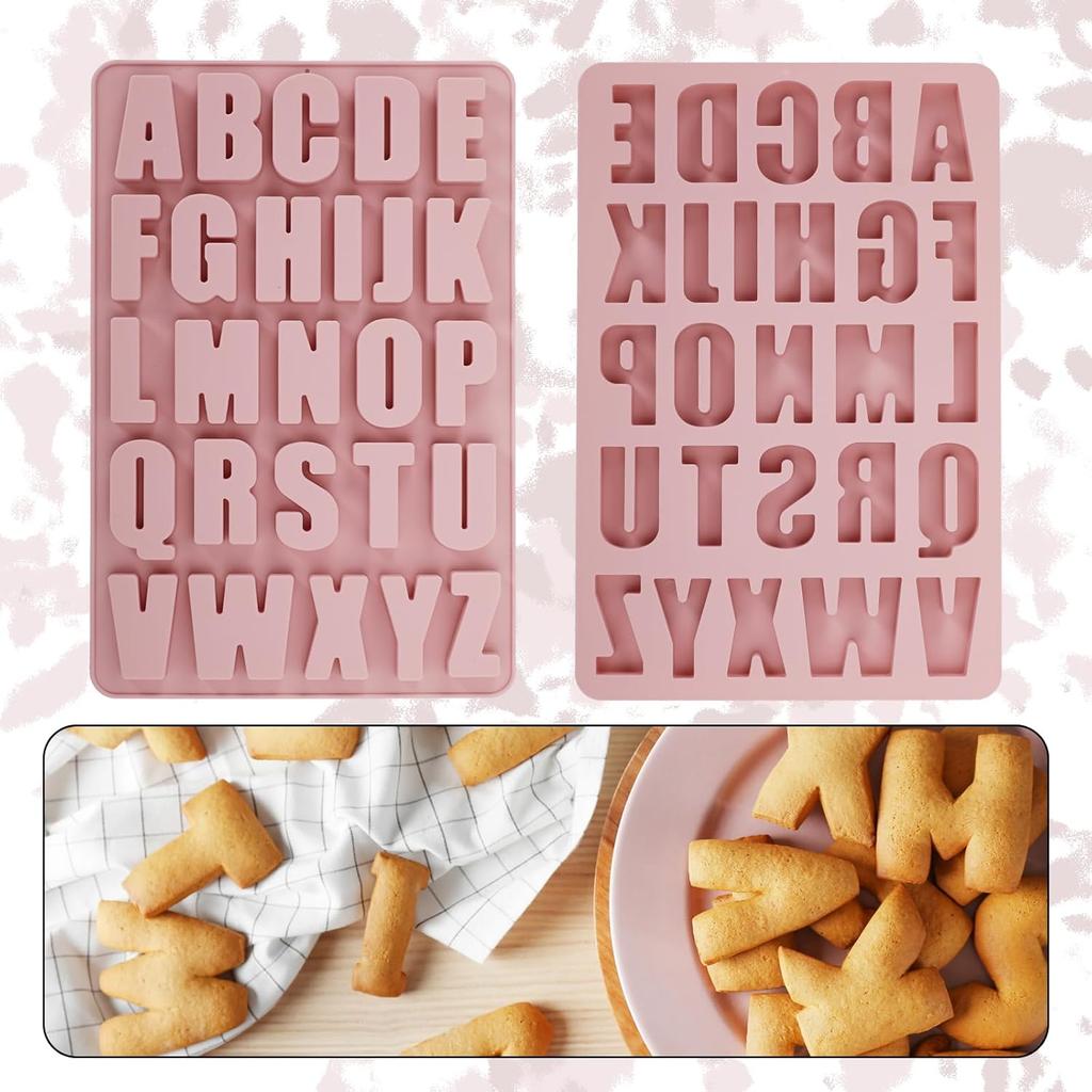 26 Cavities Silicone Letter Mold for Baking, Chocolate, Crayon - Large Depth Alphabet Mold for Cake, Candy, Resin, Soap - BPA Free & Easy Release.