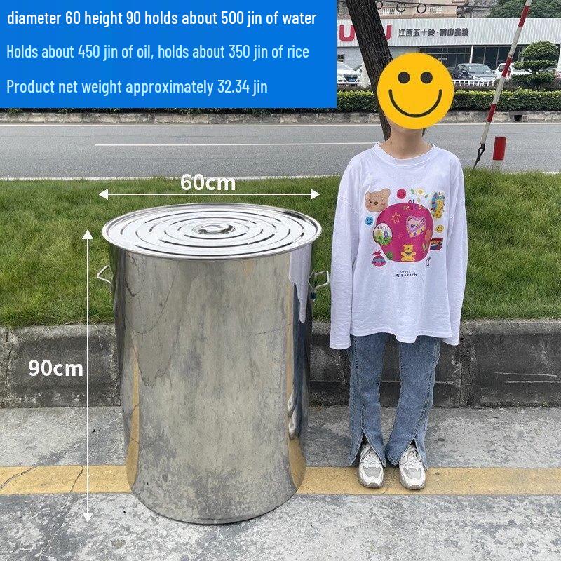 Heavy-Duty Stainless Steel Round Bucket