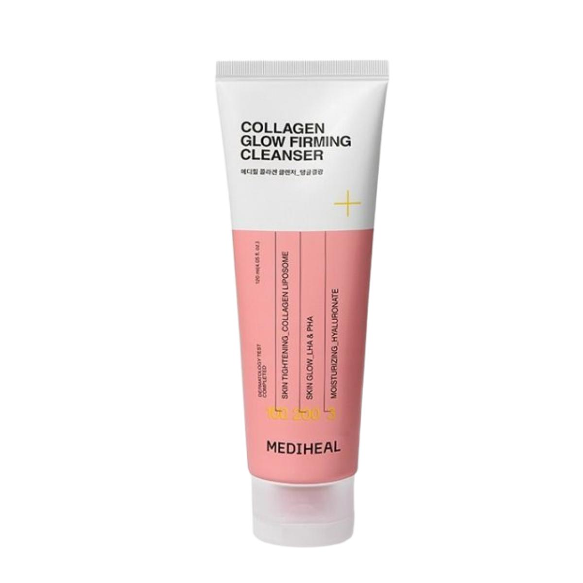 Mediheal Collagen Firming Radiant Cleansing Foam 120ml - Hydrating Face Wash Cream