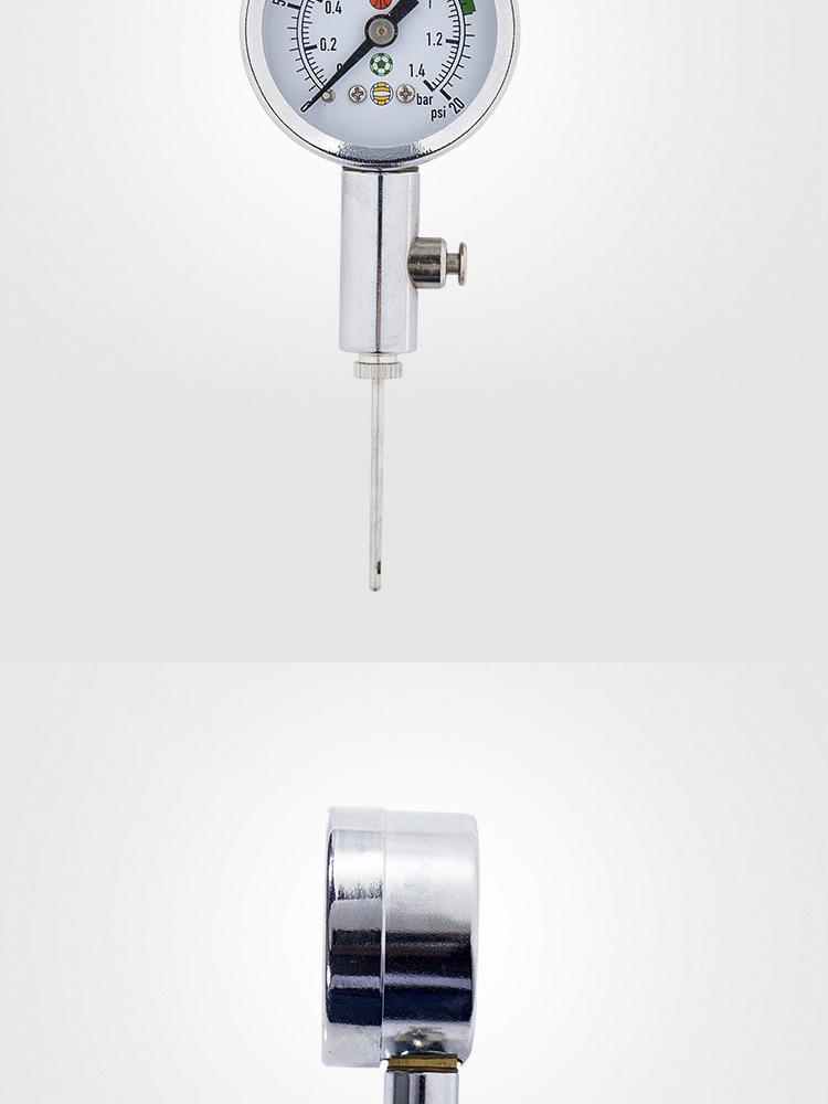 Multi-Sport Ball Air Pressure Gauge: Basketball, Football, Volleyball Referee Tool with Metal Construction