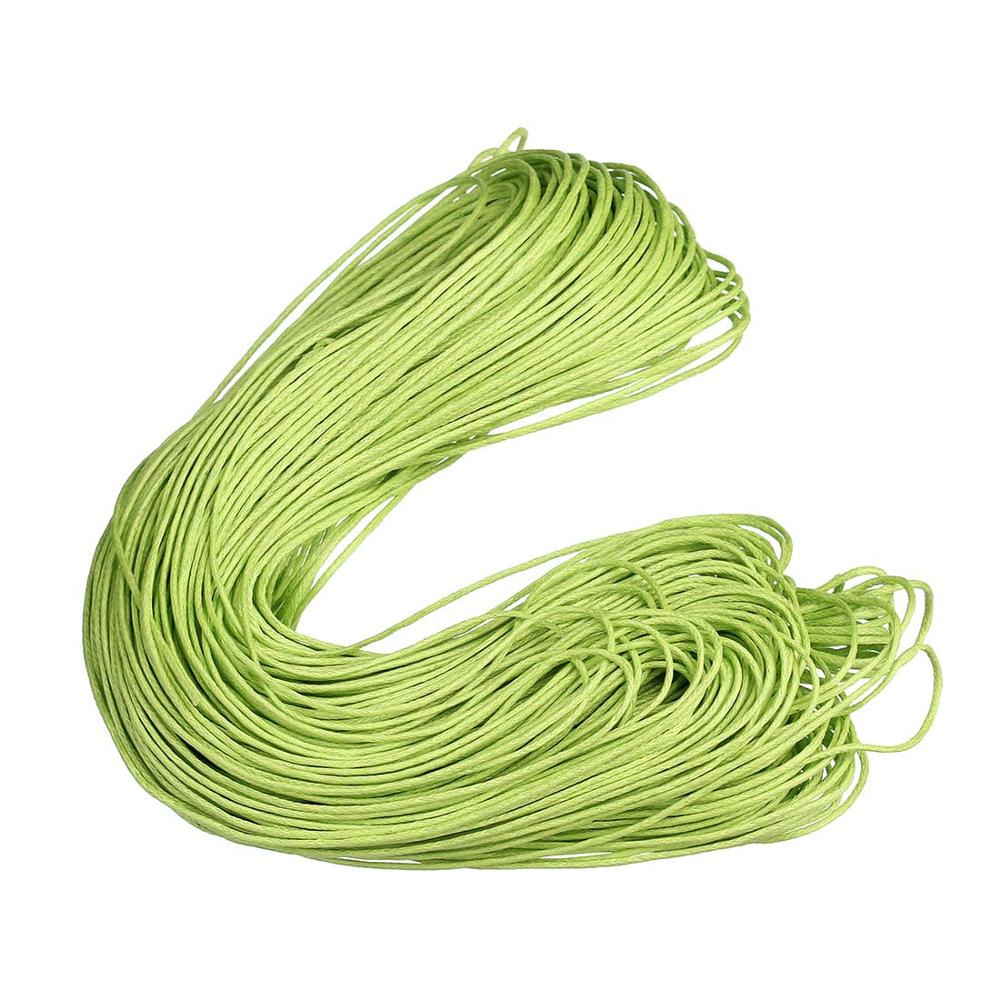 

90meter/lot Diameter 1mm Cotton Waxed Cord Thread Bracelet Necklace Findings Beading Cord String For Diy Jewelry Marking светло-зеленый