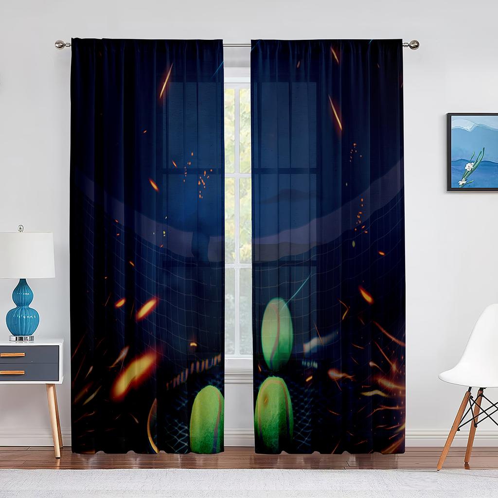 Tennis Gioco Sportivo All'Aperto Tenda Semitrasparente per Soggiorno Voile per Tende a Rullo Finestra Camera da Letto Drappeggio Cucina Tende in Tulle