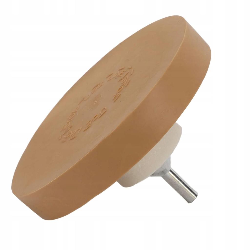 Rubber disc for removing glue from 90mm rims + screwdriver adapter