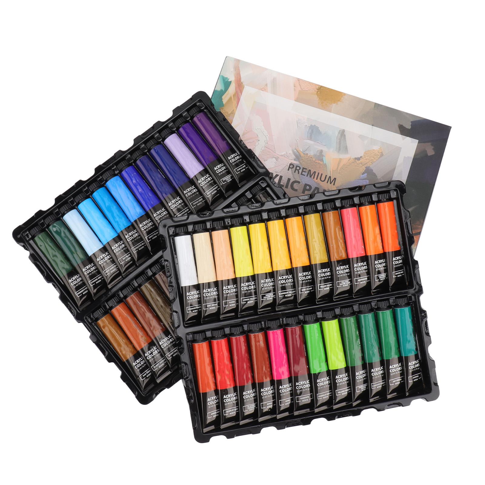 

Набор акриловых красок, каждый алюминиевый тюбик 22 мл, 48 цветов, аксессуары для художественных поделок и творчества