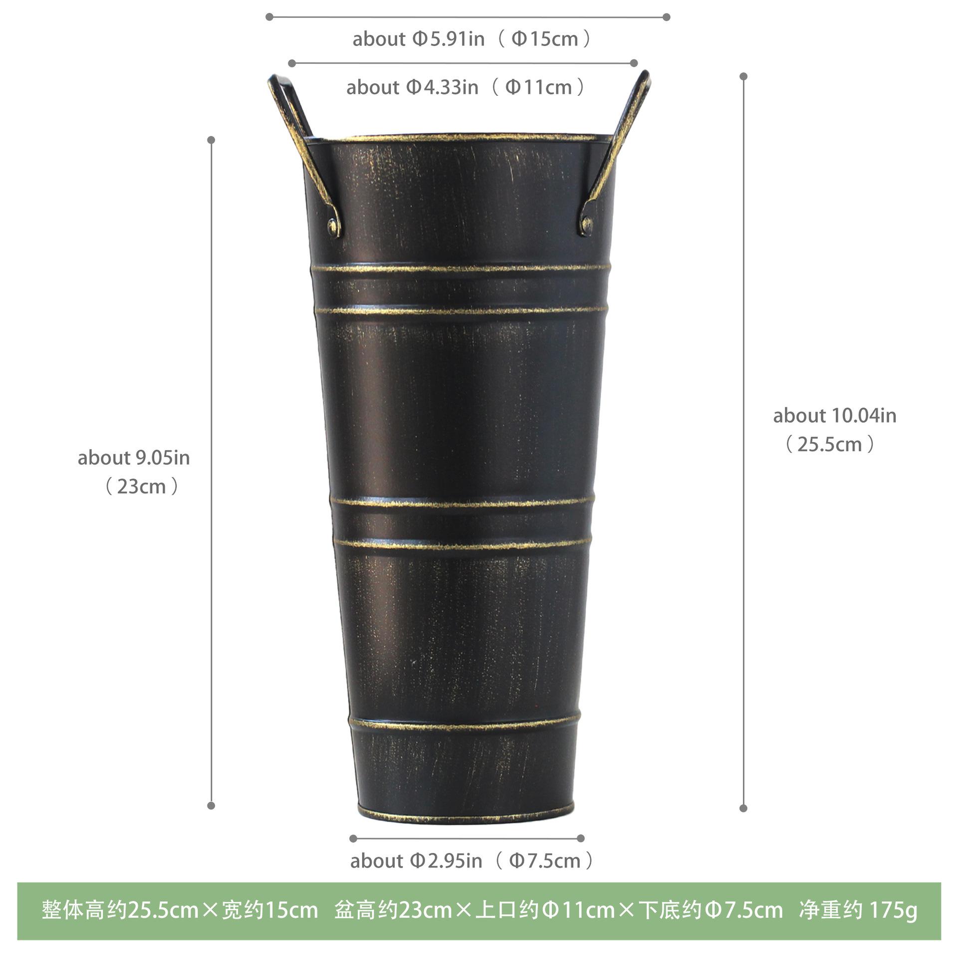 

Anti-leakage Vase Retro Old Bucket Flower Arrangement Decoration Round Umbrella Storage Bucket