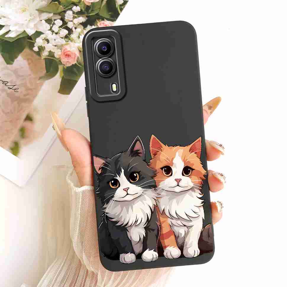 For Vivo Y53s 5G V2111A Case Printed Popular Cartoon Animals Silicone Back Cover For Vivo Y 53S 5G V2058 6.58" Phone Cases Capa