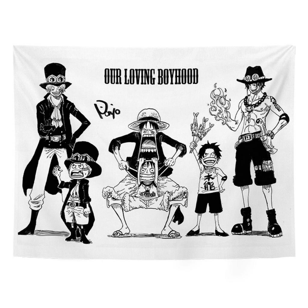 One Piece Background Tapestry Dorm Makeover Decor Luffy Sailing Anime Wall Fabric For Bedroom Headboard Hanging Art