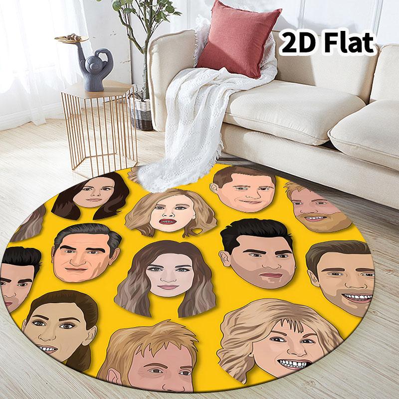 Schitt'S Creek Round Area Rug Carpet Rug For Living Room Bedroom Sofa Playroom Decor Nonslip Floor Mat