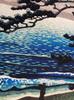 Ukiyo-e hand towel by Kawase Hasui, Spring Moon (Ninomiya Beach)