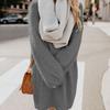 Women Winter Sweater Knit Crewneck Warm Long Sleeve Casual Sweatshirts Dress