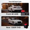 E-ACE Car DVR WIFI GPS Support Front 4K Optional Rear 1080P Dual Lens Black Box RearView Camera WDR Night Vision G-Sensor