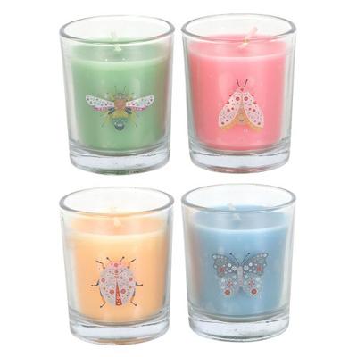 Vela Perfumada Floral de Mandarina e Bergamota (Pacote de 4)
