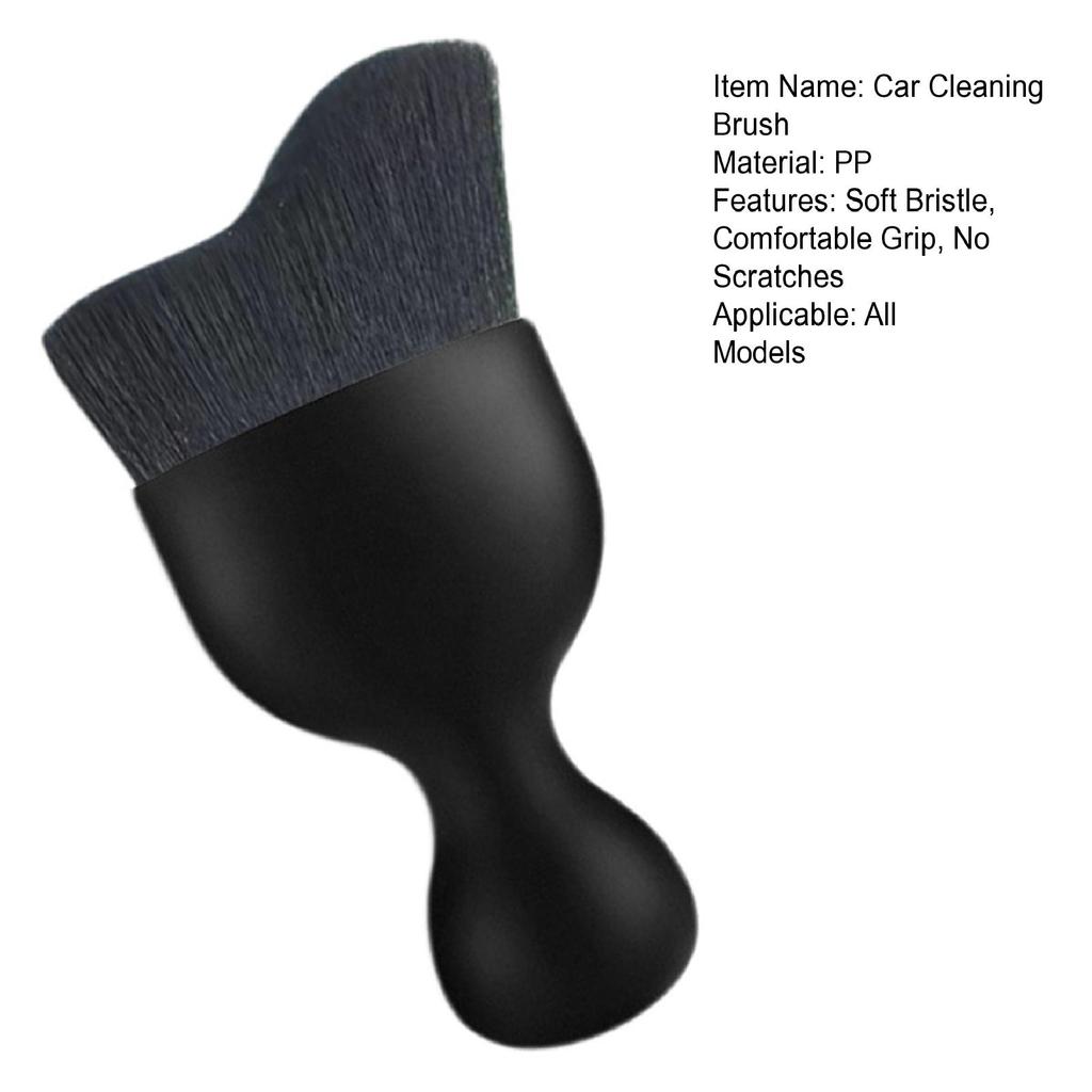Car Interior Detailing Brush Soft Bristle Cleaning Tool Comfortable Grip No Scratches Car Cleaning Brush for Exhaust Vents Hidden Dust