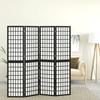 VidaXL Folding Room Divider 4 Panels 160x170 Cm Black 352080