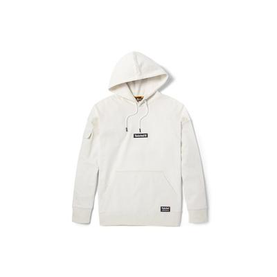 Sweat à capuche couleur unie avec logo brodé pour homme Blanc vintage A28WZ-CM9
