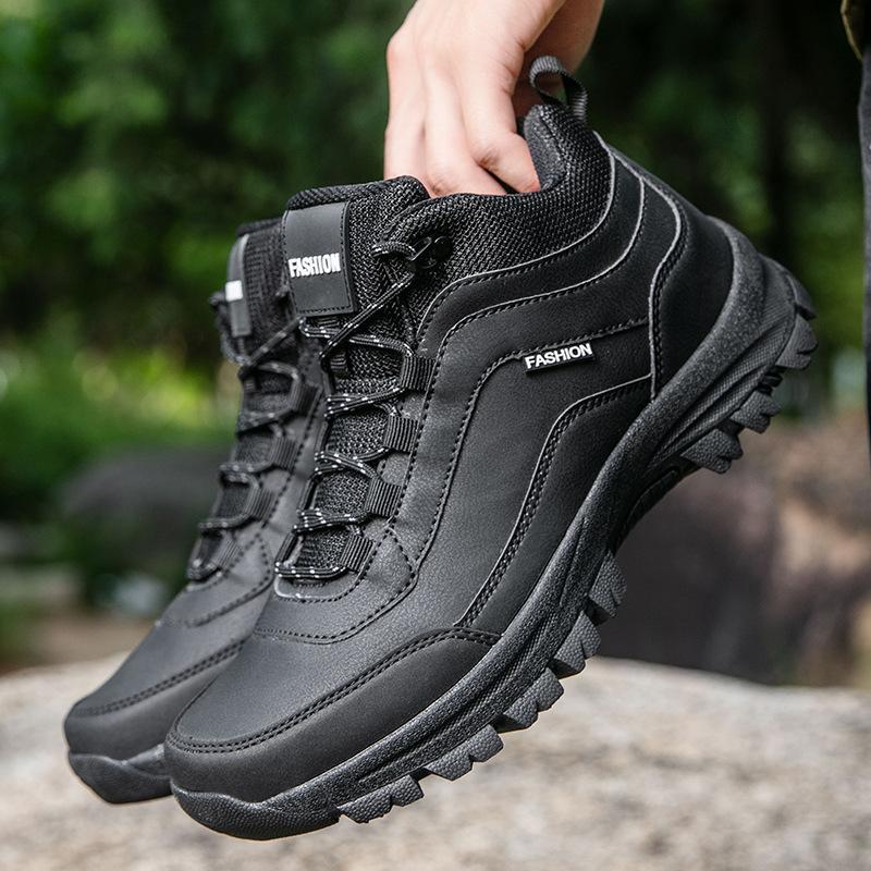 

Большого размера ботинки мартин мужские туфли обувь для улицы обувь для хайкинга обувь для хайкинга осень и зима новые зимние ботинки 45 чёрный