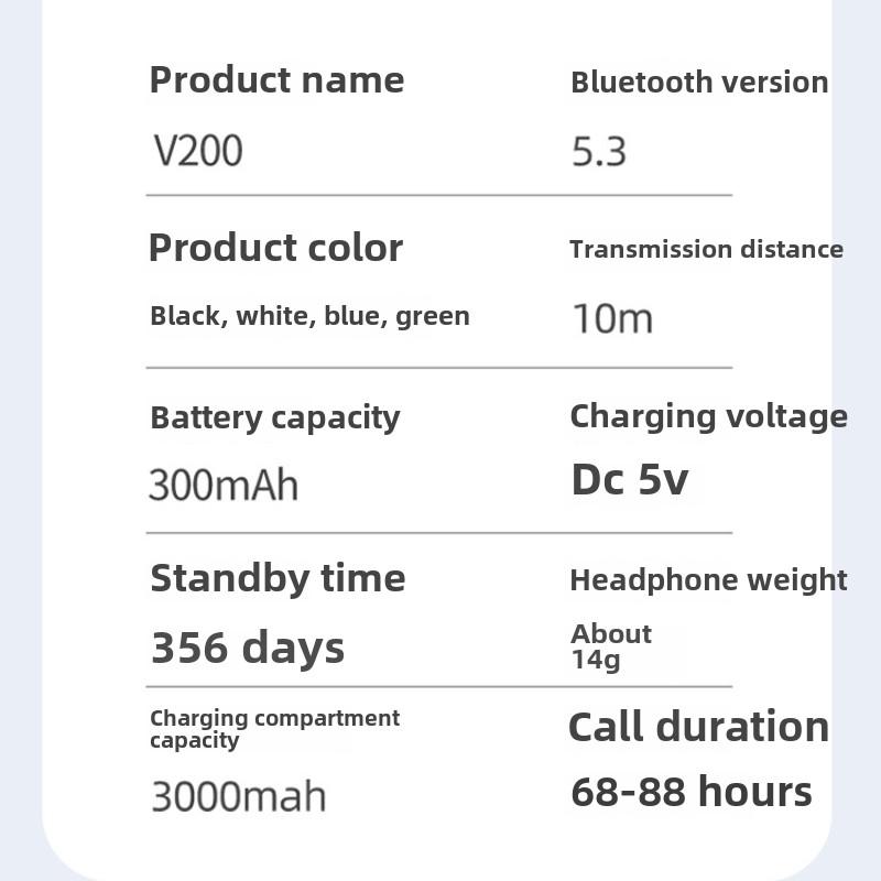 New Air Conduction Bluetooth Earphone Single Ear Rotation with Charging Compartment Without Ear Hanging Ear External Sound Large Power