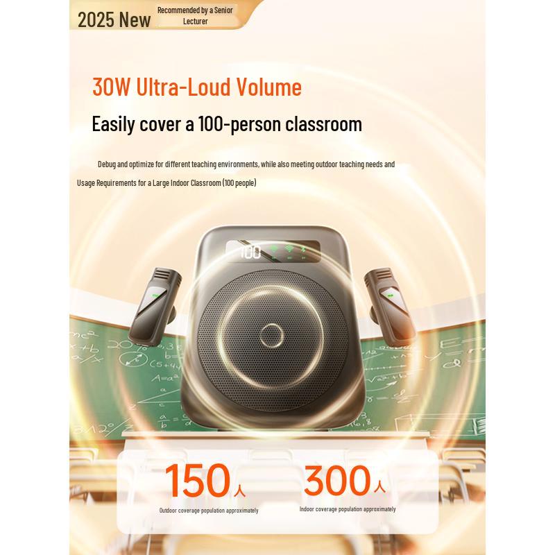 KINYO M12 Portable Voice Amplifier with Wireless Lavalier Microphone CN Plug (adapter Included)