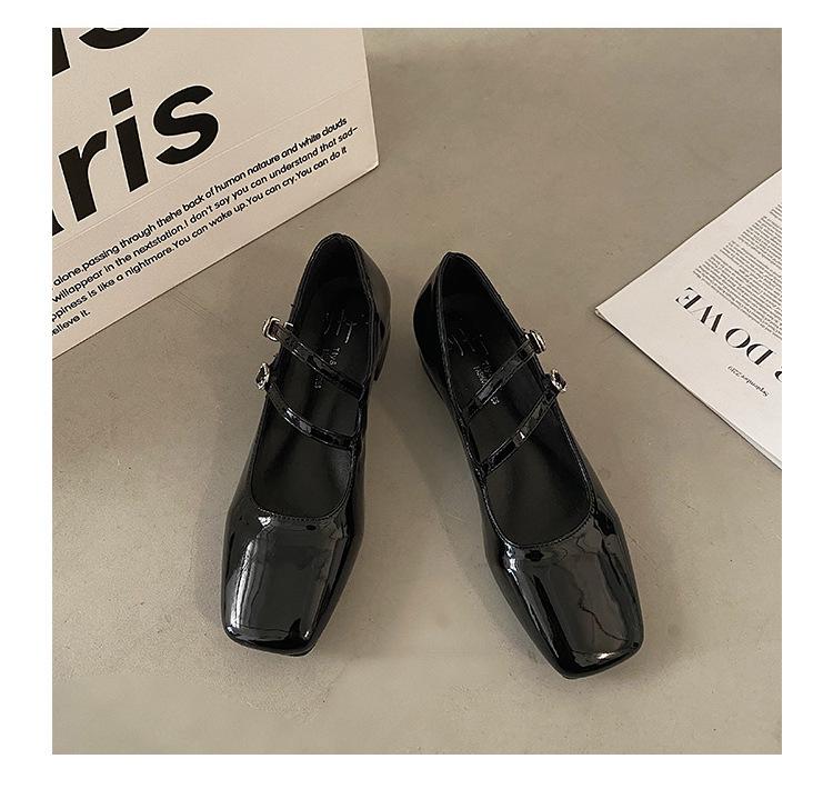 

Мода Ограниченный выпуск! Элегантные серебристые лаковые туфли Мэри Джейн с пряжками 35 чёрный