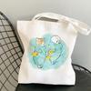 Kawaii Catshark Print Canvas Harajuku Shoulder Bag