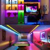 5V RGB COB LED Strip Light USB Flexible Tape with APP Control, Music Sync, Remote for TV Backlight Bedroom Cabinet DIY Decor