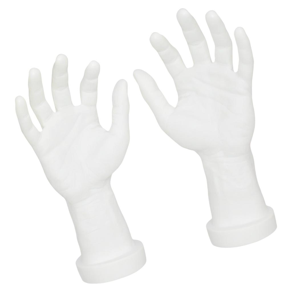 2 pezzi Manichino Mani Maschili Robuste Finte Umane Mani Manichino Mani Maschili Oggetti di Scena Realistici per Allenamento Unghie e Decorazioni per Feste