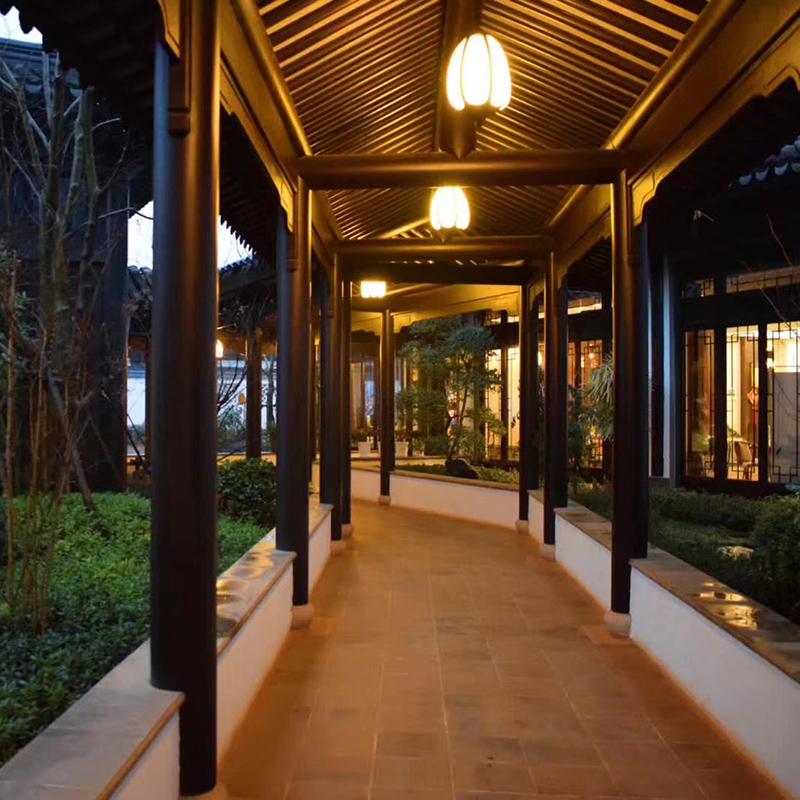 Retro Outdoor Hanging Lamp Waterproof Luminaria Pendant Lights Balcony Residential Corridor Walkway Exterior Pumpkin-Shaped Lamp