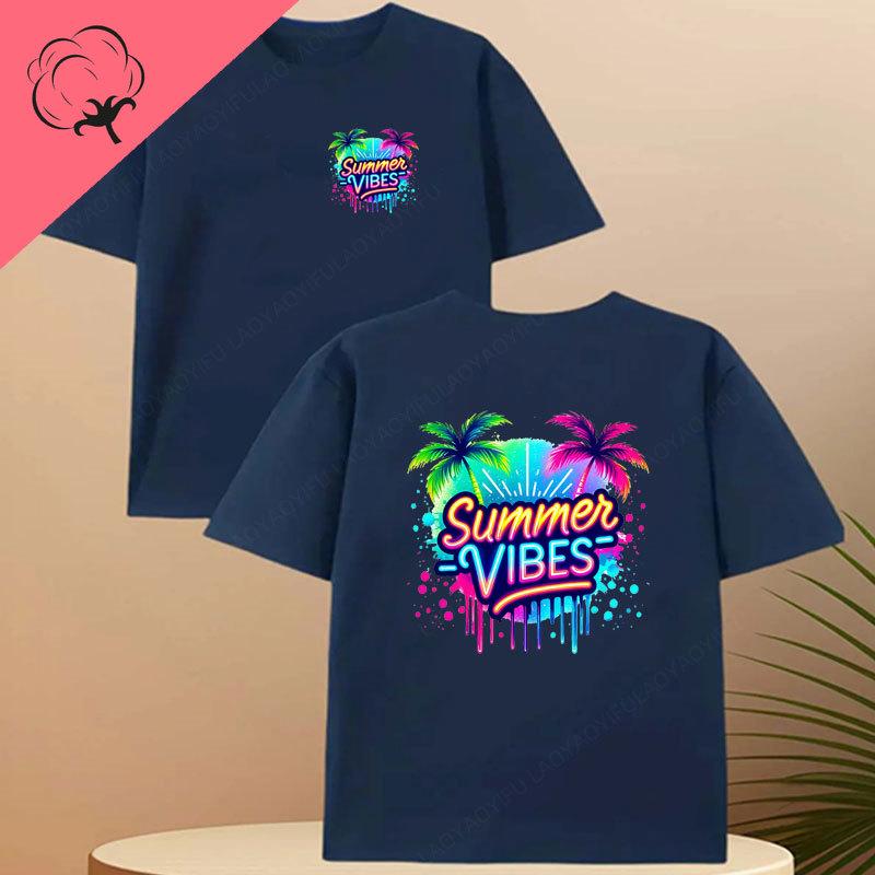 Hello Summer Palm Tree Sunset Beach Tee Minimalist Tshirt Travel Vacay Tropical Paradise Shirt Coastal Life