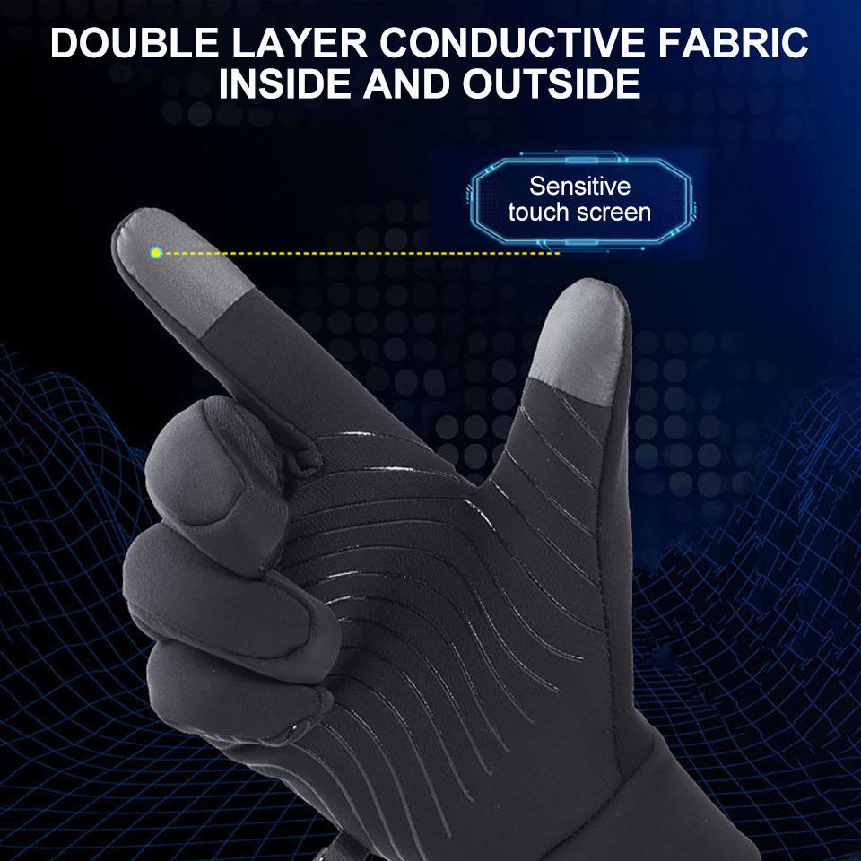 Getinfit Cycling Gloves Warm Wool Windproof Waterproof Bicycle Touch Screen Fitness Full-Finger Gloves Outdoor Running Skiing