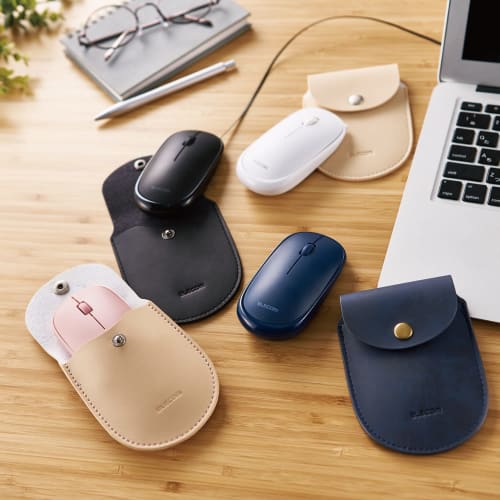 ELECOM Wired Mouse Slint Quiet Thin Mobile 3 Button Cable Winder Black M-TM10UBBK M Size