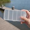 5-Compartment Fishing Lure Box, Soft Hard Bait Hook Fishing Accessory Organizer Case, Clear Visible Plastic Fishing Tackle Storage Container