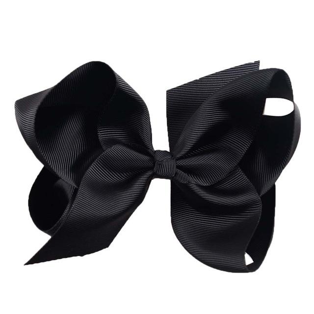 New Solid Bows Hair Clips For Girls Handmade Grosgrain Ribbon Bow Hairpins Children Barrettes Fashion Boutique Hair Accessories