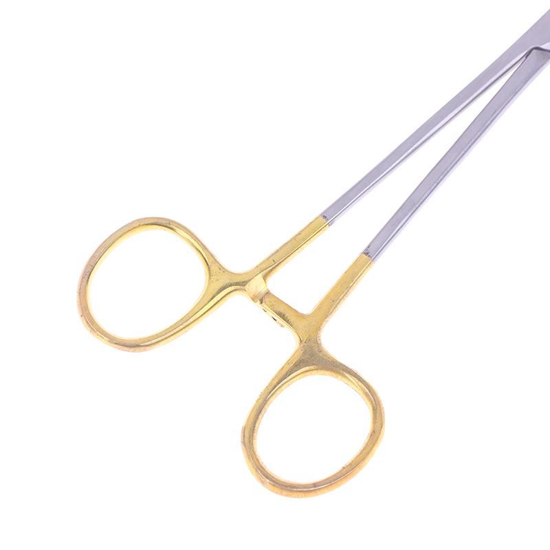 Needle Holder Pliers Mosquito Tweezer Gold Dental Surgical Instrument For Dental Forcep 12.5Cm/14Cm/15Cm/16Cm Oral Instruments
