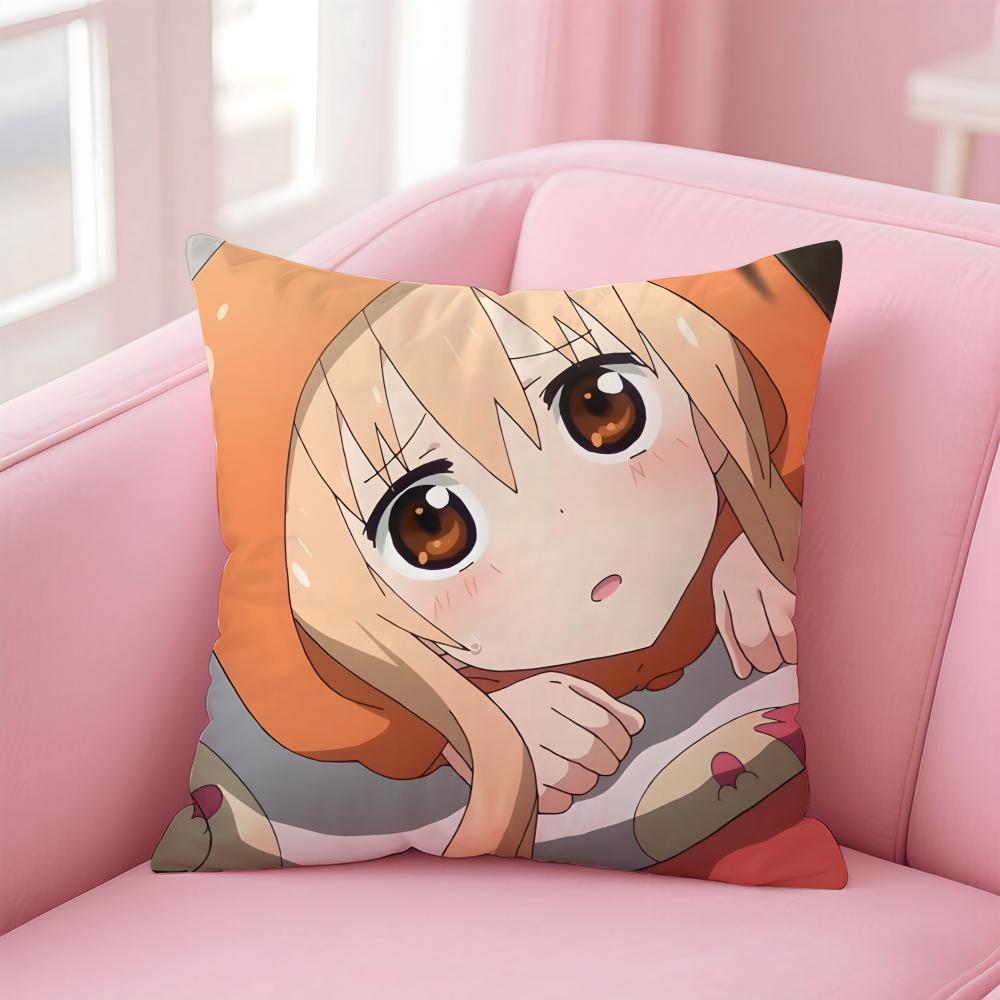 Anime H-Himouto! Umaru-chanS Cushion Cover Comfortable Reversible Pillow Cover Ideal for Car Sofa Bedroom & Beyond