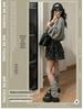 Summer 2025 Floral High-Waisted Loose Slimming Drawstring Anti-Exposure Cake Skirt