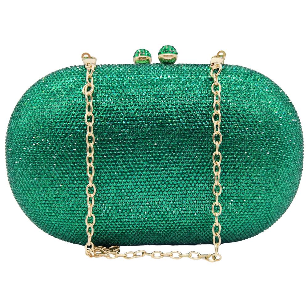 

WHTUOHENG Diamond Crystal Wedding Clutch Bag Evening Lady Handbag Women s Prom Purse Bling Cell Phone Pocket For Party Handbags 18.5cmX11cmX6.5cm