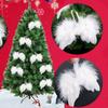 Christmas Tree Xmas Decoration Pack of 10 White Vintage Feather Angel Wings