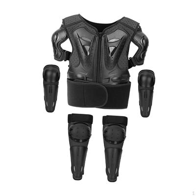 Kids Motorcycle Vest Suit Full Body Protectors Knee Elbow Pads Breathable Wear Resistant Children